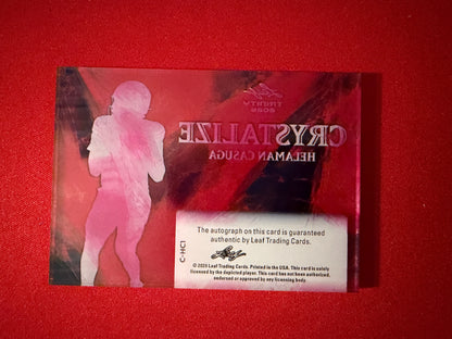 Helaman Casuga 2026 Leaf Trinity Football Crystalize Auto Pink SSP