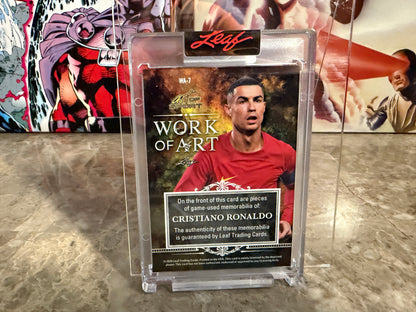 Christiano Ronaldo 2026 Leaf Art of Sport Work of Art Tri-Patch /25