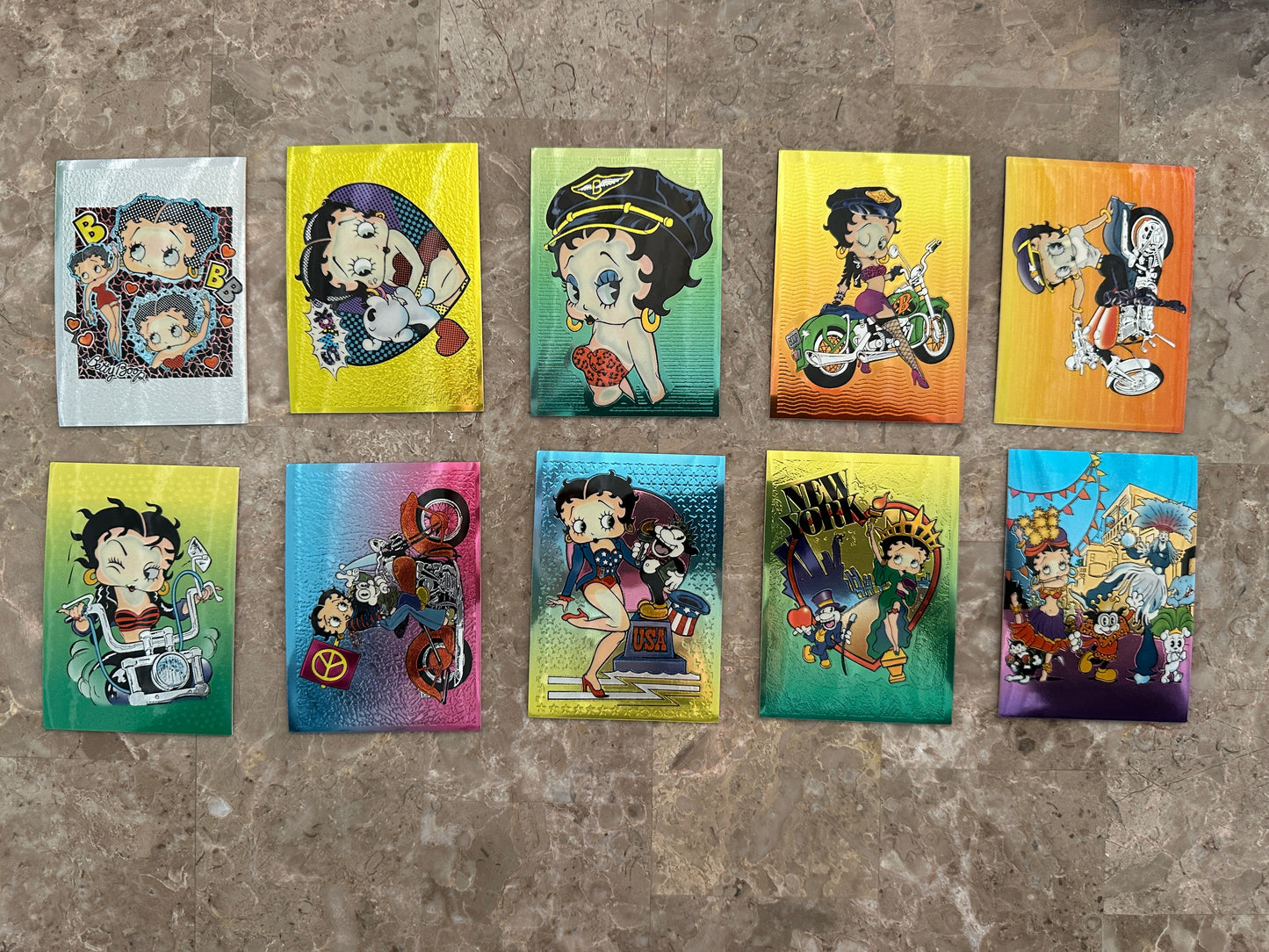 Betty Boop Pinups Complete Card Set + Nostalgia Chrome 1-5/Clear Chrome 1,4