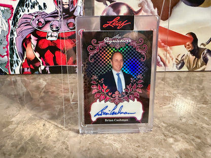 Brian Cashman 2026 Leaf Signature Series Base Auto Pink Prismatic 1/1