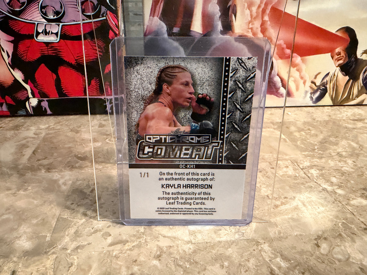 Kayla Harrison 2025 Leaf Optichrome Baseball Combat Auto Cracked Ice 1/1