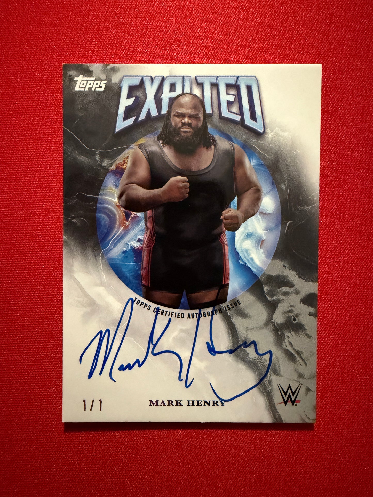 Mark Henry 2026 Topps Exalted WWE Exalted Autographs 1/1 Black