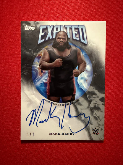 Mark Henry 2026 Topps Exalted WWE Exalted Autographs 1/1 Black