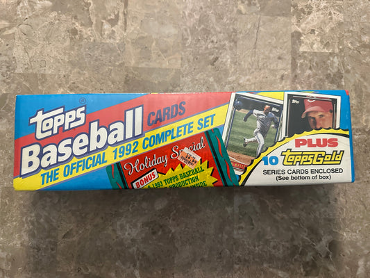 1992 Topps Baseball Complete Set Holiday Edition