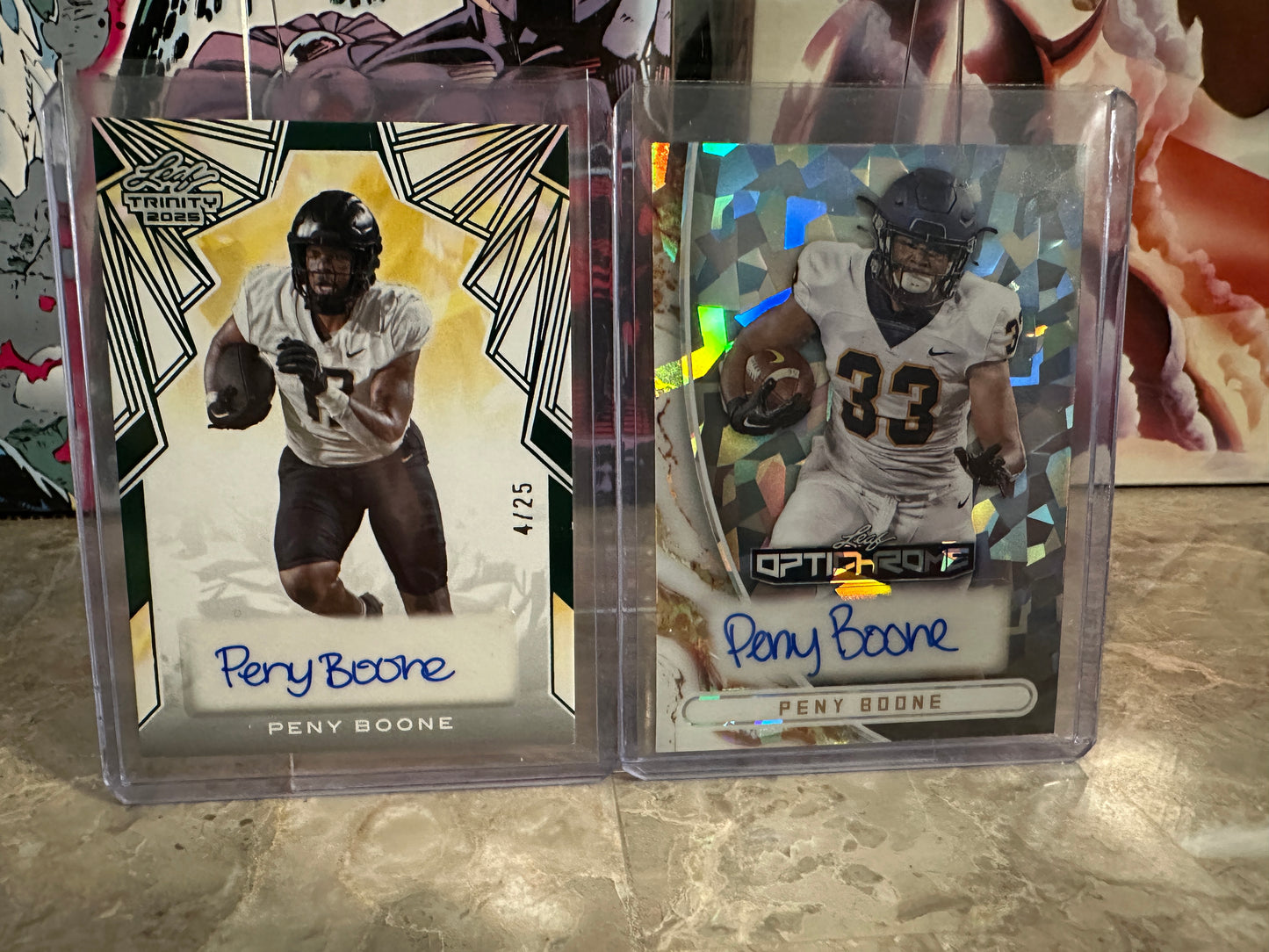 Peny Boone AUTO LOT 2026 Leaf Optichrome Crystal /9 & 2025 Trinity Green /25