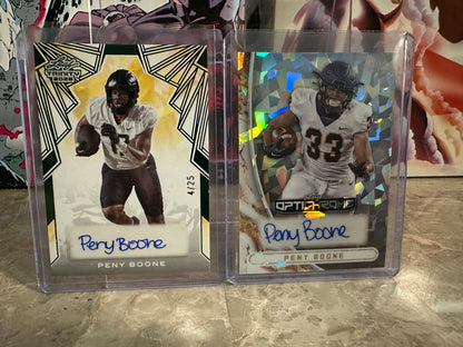 Peny Boone AUTO LOT 2026 Leaf Optichrome Crystal /9 & 2025 Trinity Green /25