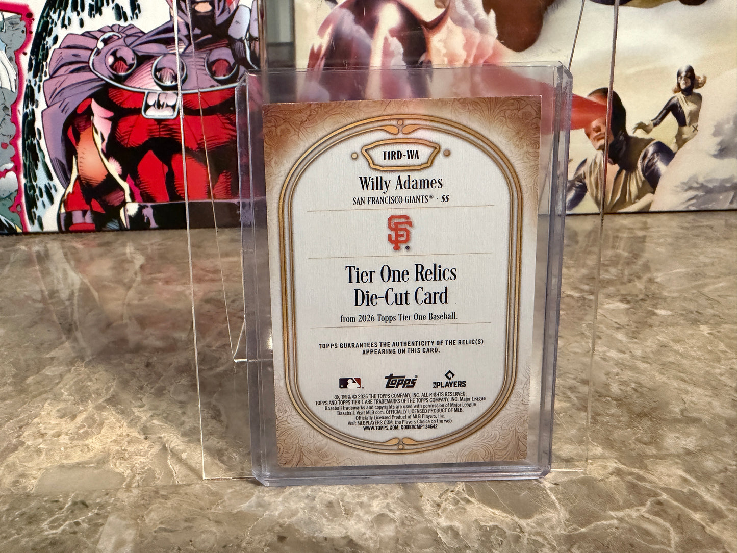Willy Adames 2026 Topps Tier One Relics Die-Cut /49 Game-Used