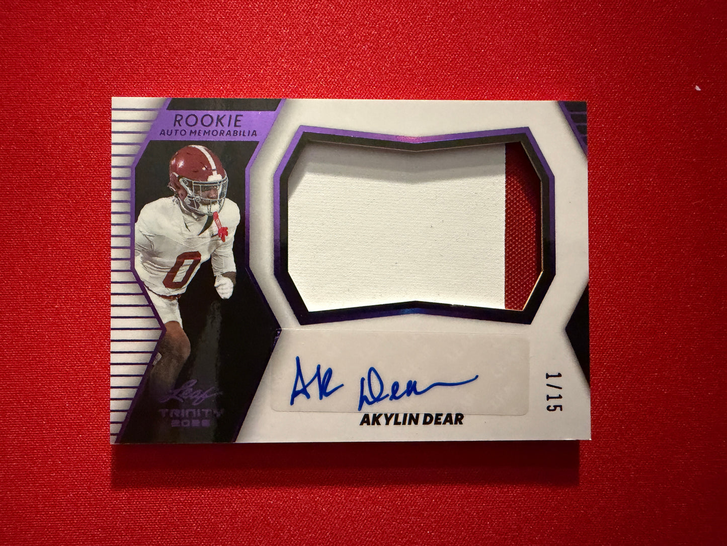 Akylin Dear 2026 Leaf Trinity Rookie Auto Memorabilia Multicolor Patch /15