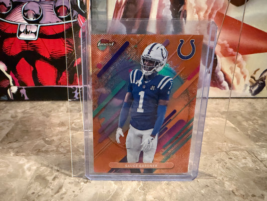 Sauce Gardner 2025 Topps Finest Football Base Rare Orange /15 #289