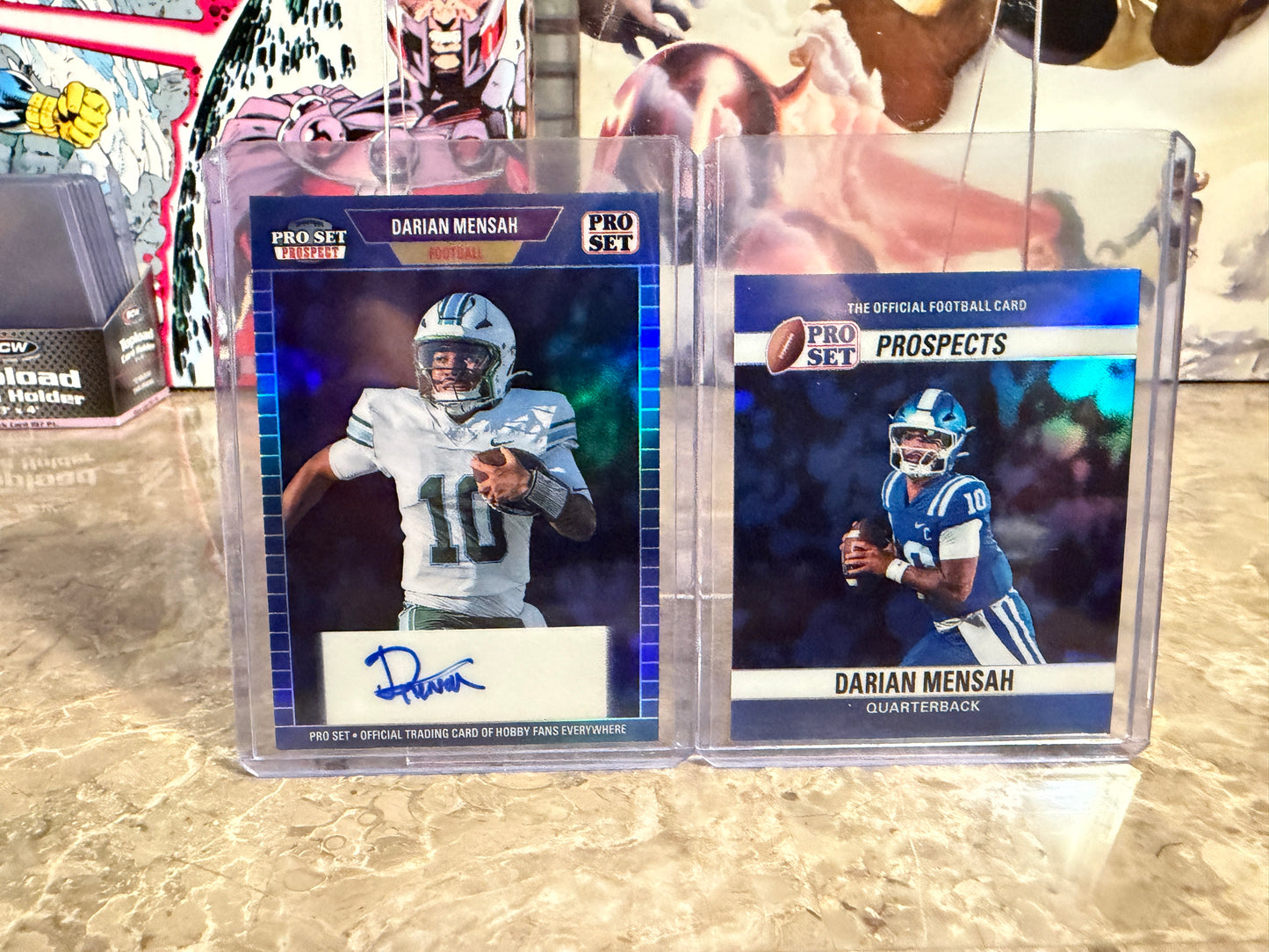 Darian Mensah 2026 Leaf Pro Set Metal Football 1989 Auto 1990 Mini Base Color Match