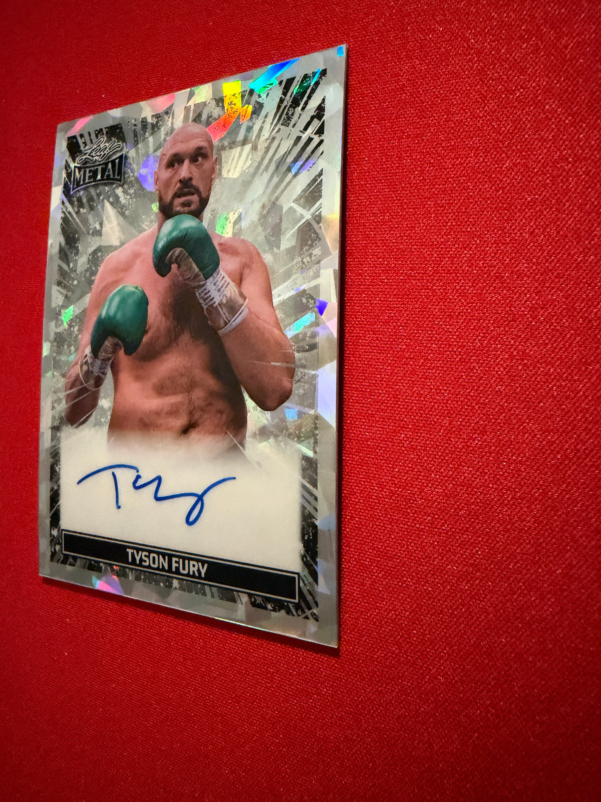 Tyson Fury 2026 Leaf Metal Ring Kings Metal Auto On-Card Crystal 1/35 Bookend