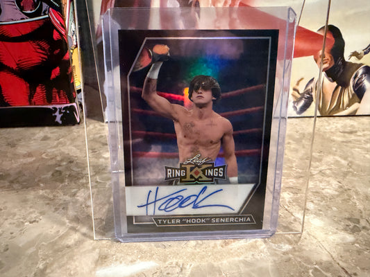 Tyler Hook Senerchia 2026 Leaf Metal Ring Kings Base Auto Black Prismatic /2