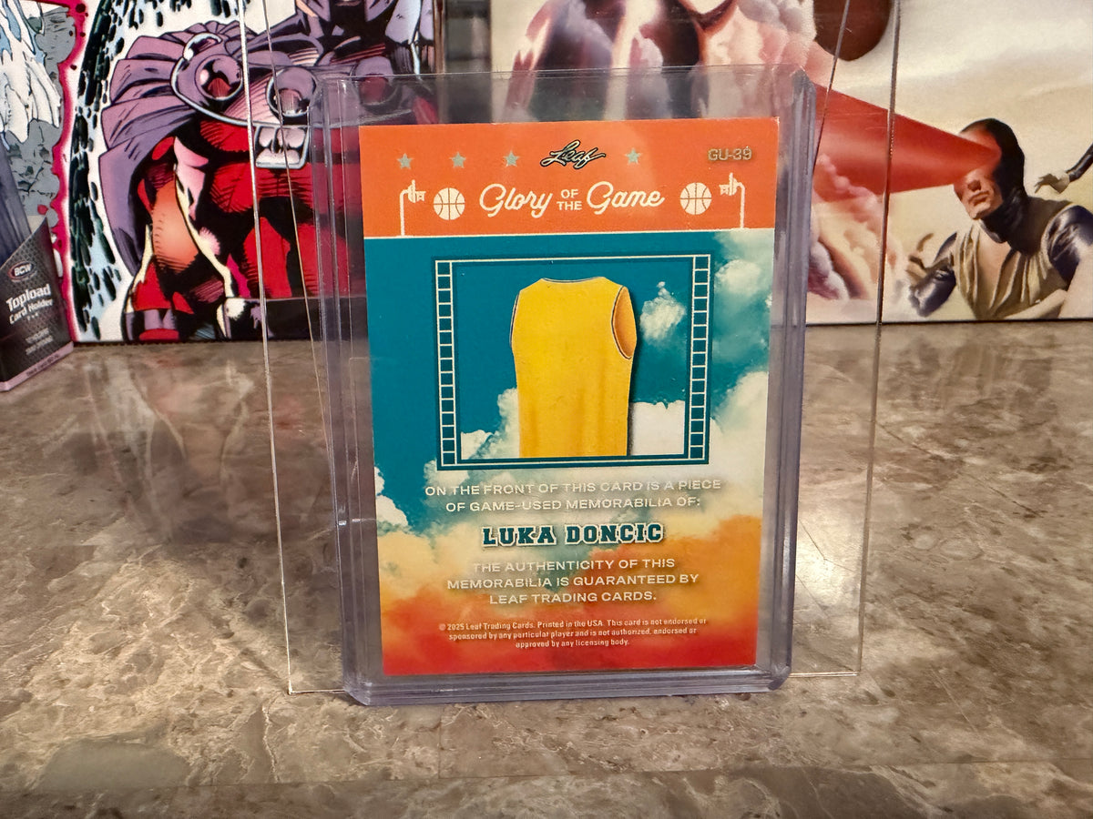 Luka Doncic 2025 Leaf Glory of the Game Basketball Game Used Patch Number /25
