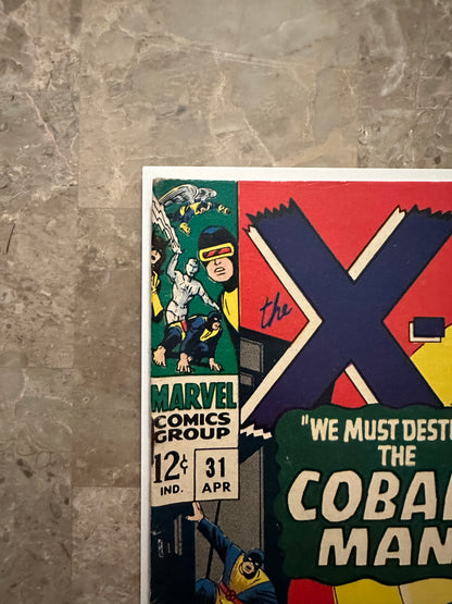 X-Men #31 VG+ 4.5 (1967 Marvel Comics) - Higher grade w/ oxidation
