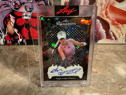 Anna Leigh Waters 2026 Leaf Signature Series Base Auto Black Cracked Ice 1/1