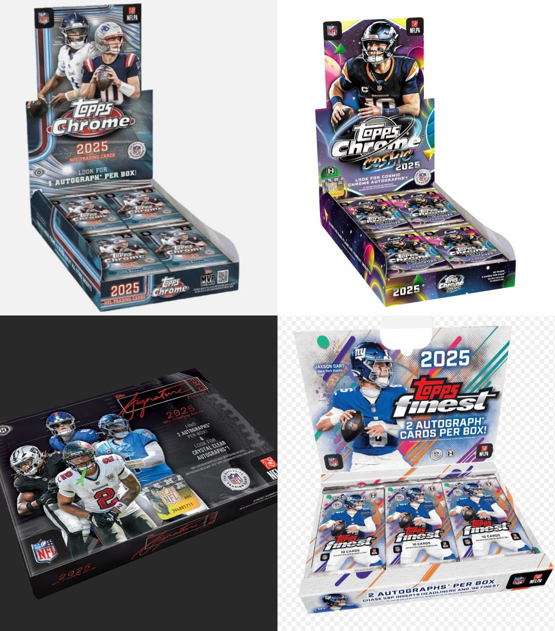 Topps NFL Football Premium Quad-Box Hobby Master Gift Bundle