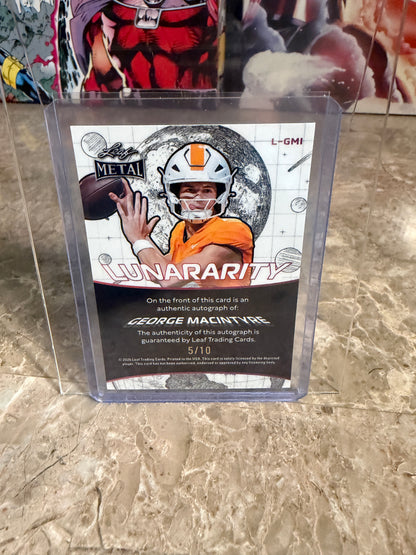 2026 Leaf Metal Football George MacIntyre Rare Lunarity Auto /10 2-Card Lot