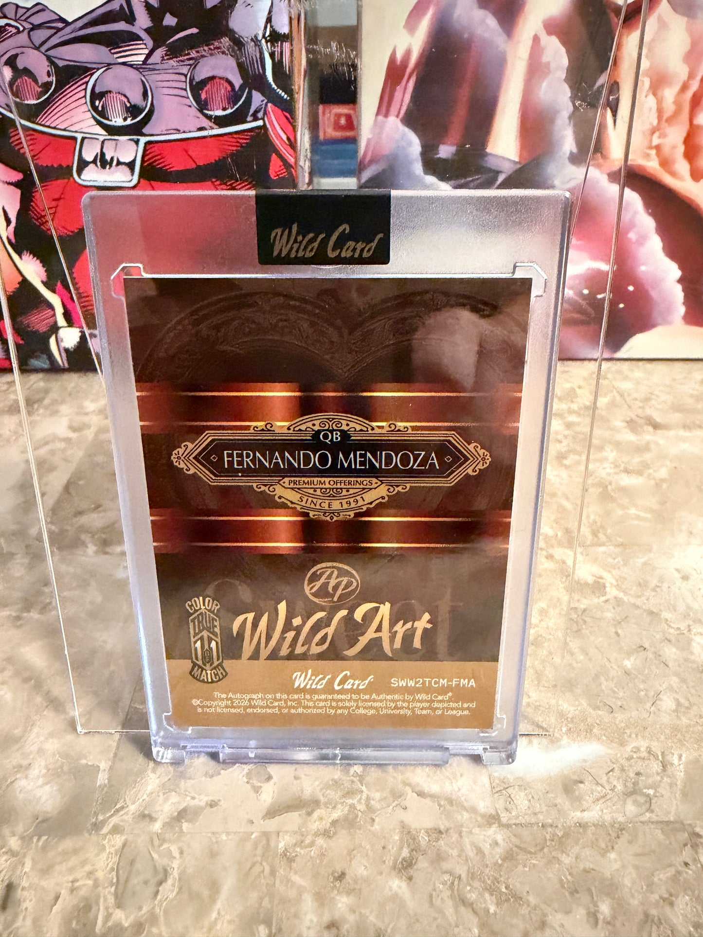 Fernando Mendoza 2026 Wild Card Sweet Wild Art Color True 1/1 Match Autograph