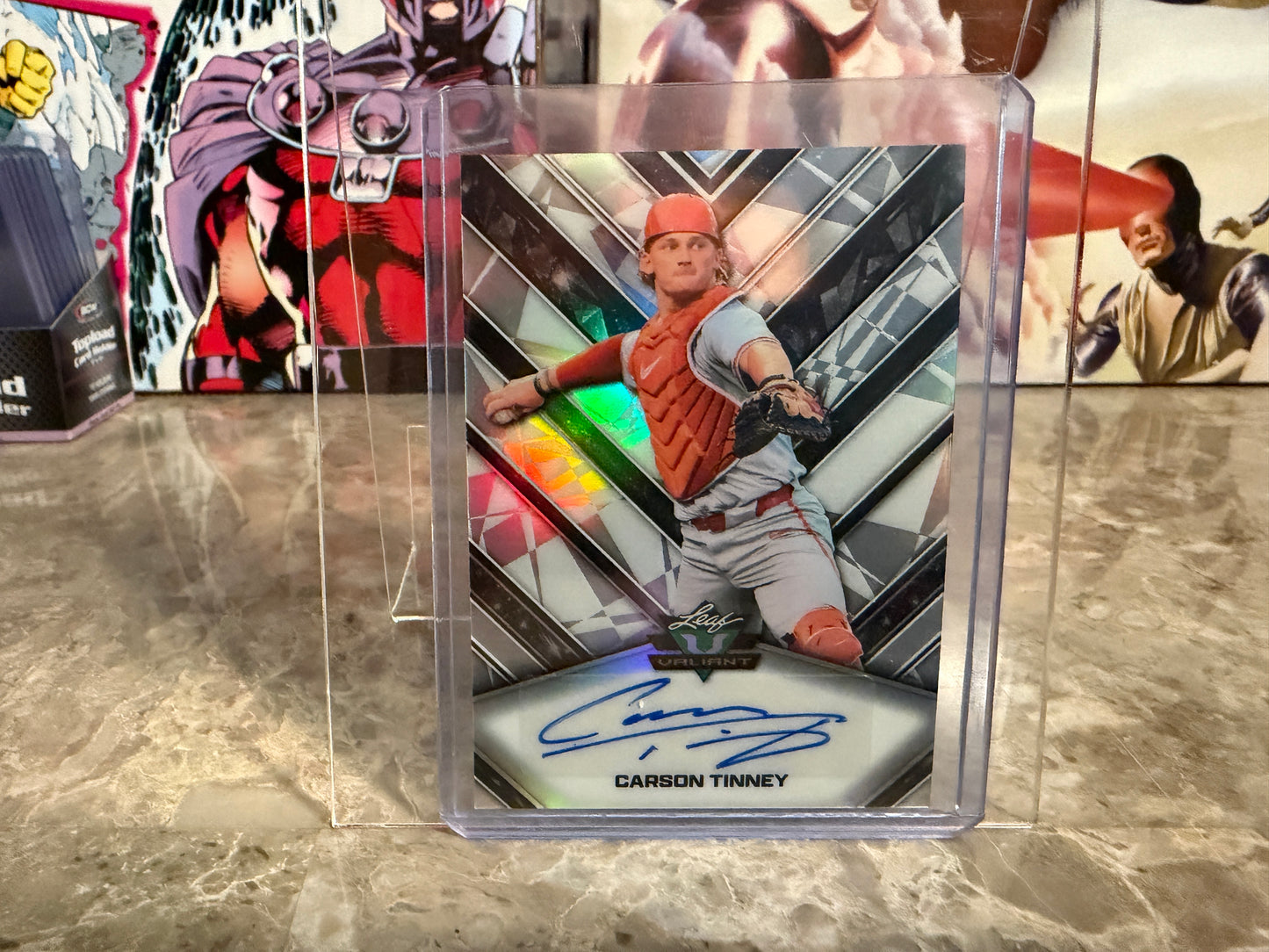 Carson Tinney 2026 Leaf Metal Draft Edition Valiant Auto #VA-CT1