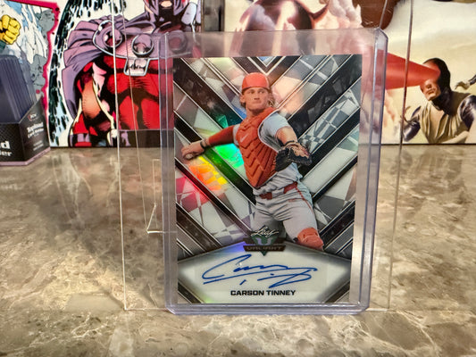 Carson Tinney 2026 Leaf Metal Draft Edition Valiant Auto #VA-CT1