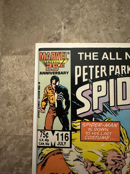 Spectacular Spider-Man #116 VF- 7.5 (1986 Marvel)