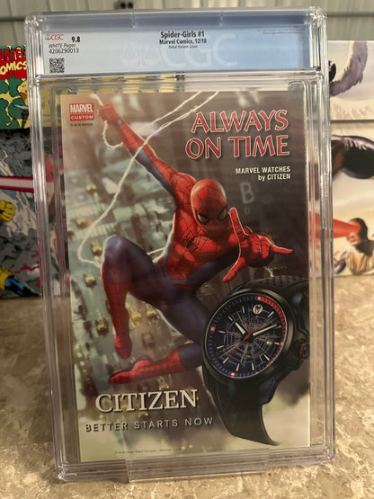 Spider-Girls #1 CGC 9.8 Dekal Variant (2018 Marvel)