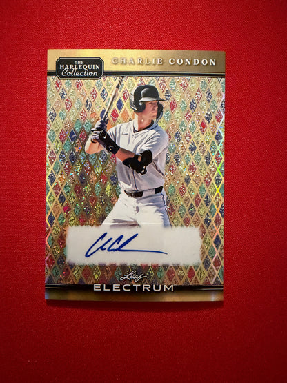 Charlie Condon 2026 Leaf Electrum Harlequin Auto Gold 1/1
