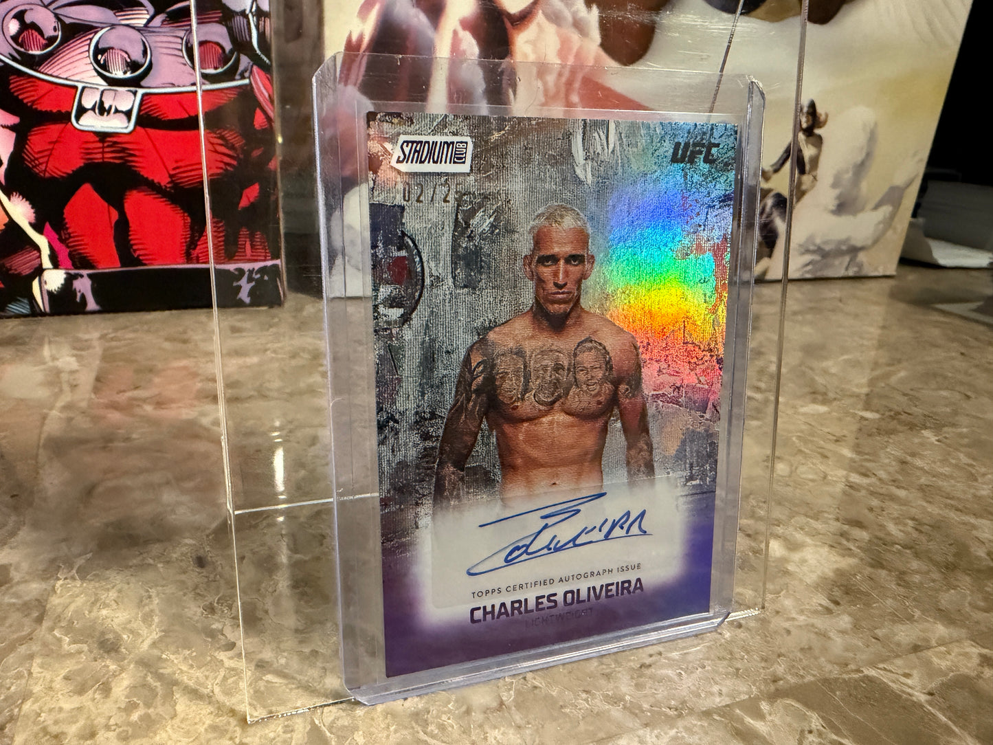 Charles Oliveira 2026 Topps Stadium Club UFC Abstract Autographs 2/25 #AA-CO