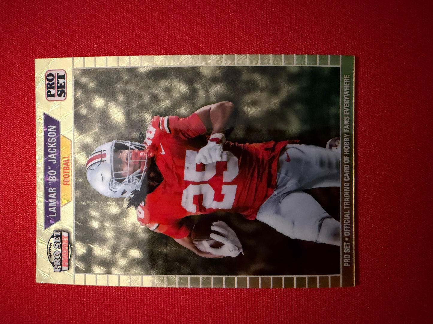 2026 Leaf Pro Set Lamar "Bo" Jackson 1989 Gold Super Prismatic 1/1 RWB 2-Card Lot