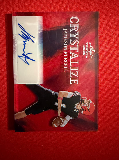 Jameson Purcell 2026 Leaf Trinity Football Crystalize Auto Pink SSP