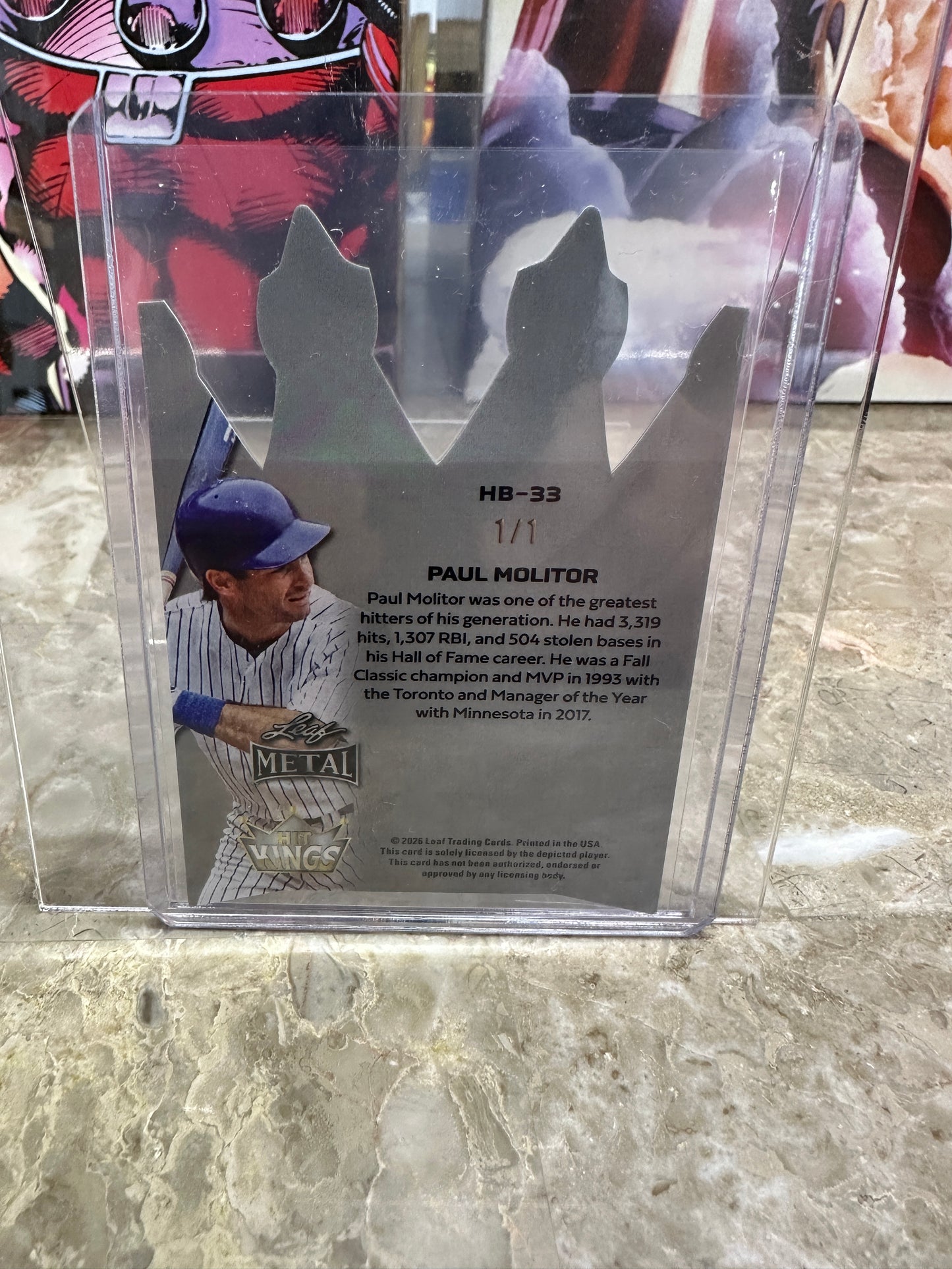 2026 Leaf Metal Paul Molitor HIT KINGS 1/1 Die-Cut - Brewers HOF - HB-33