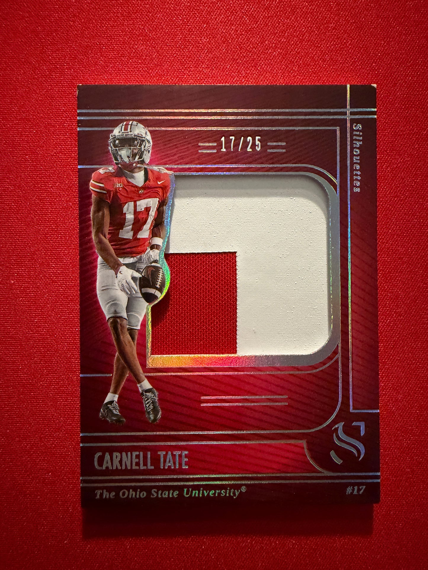 Carnell Tate 2025 Panini Silhouette Silhouettes Multicolor Number Patch /25