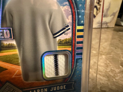Aaron Judge 2026 Leaf Seasons In the Sun Love of the Game-Used Pinstripe Patch /40