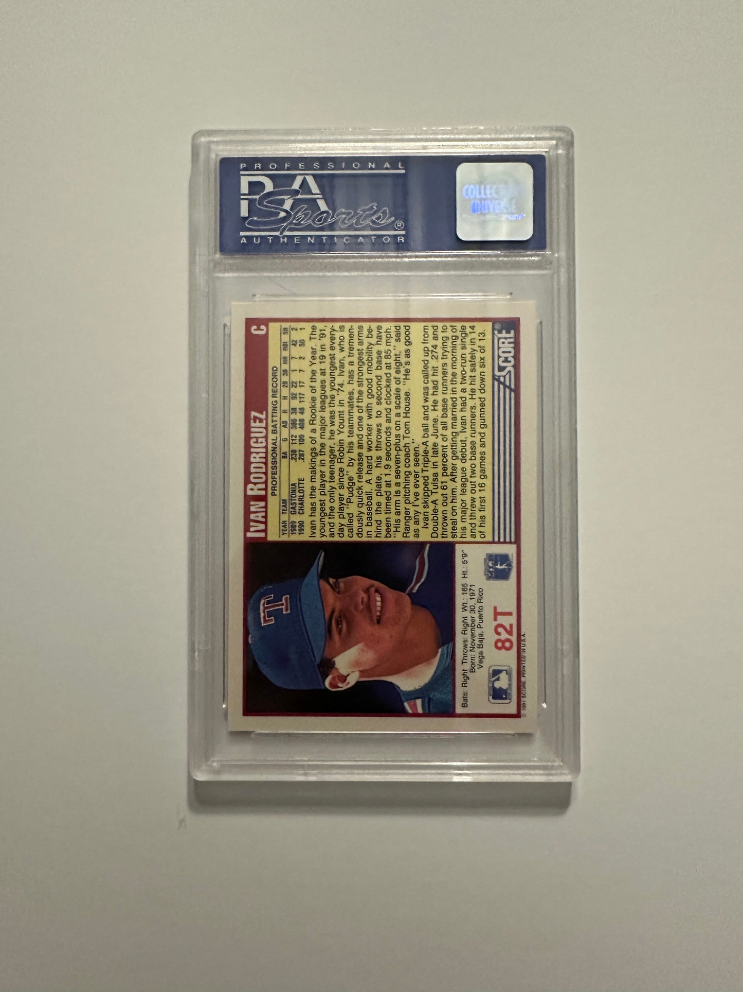 Ivan Rodriguez #82T PSA Graded Mint 9 (1991 Score Traded)