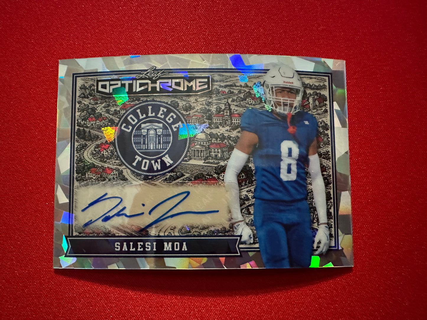 2026 Leaf Optichrome Salesi Moa COLLEGE TOWN AUTO 1/1 Silver Crystal Michigan