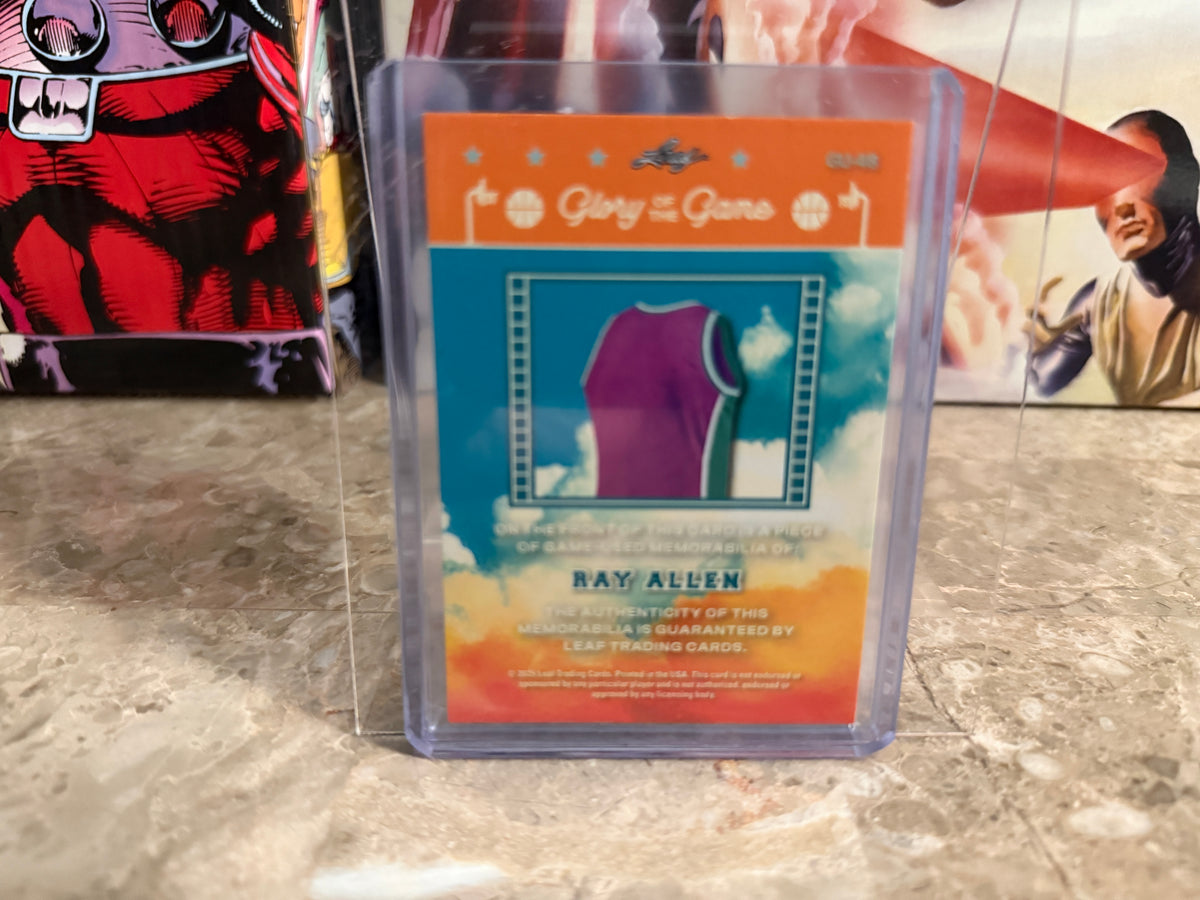 Ray Allen 2025 Leaf Glory of the Game Basketball Silver Game-Used Jersey /40
