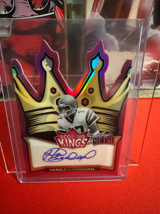 (3/20/2026) Harold Carmichael - 2026 Leaf Metal Football Scoring Kings Die-Cut Auto 1/1