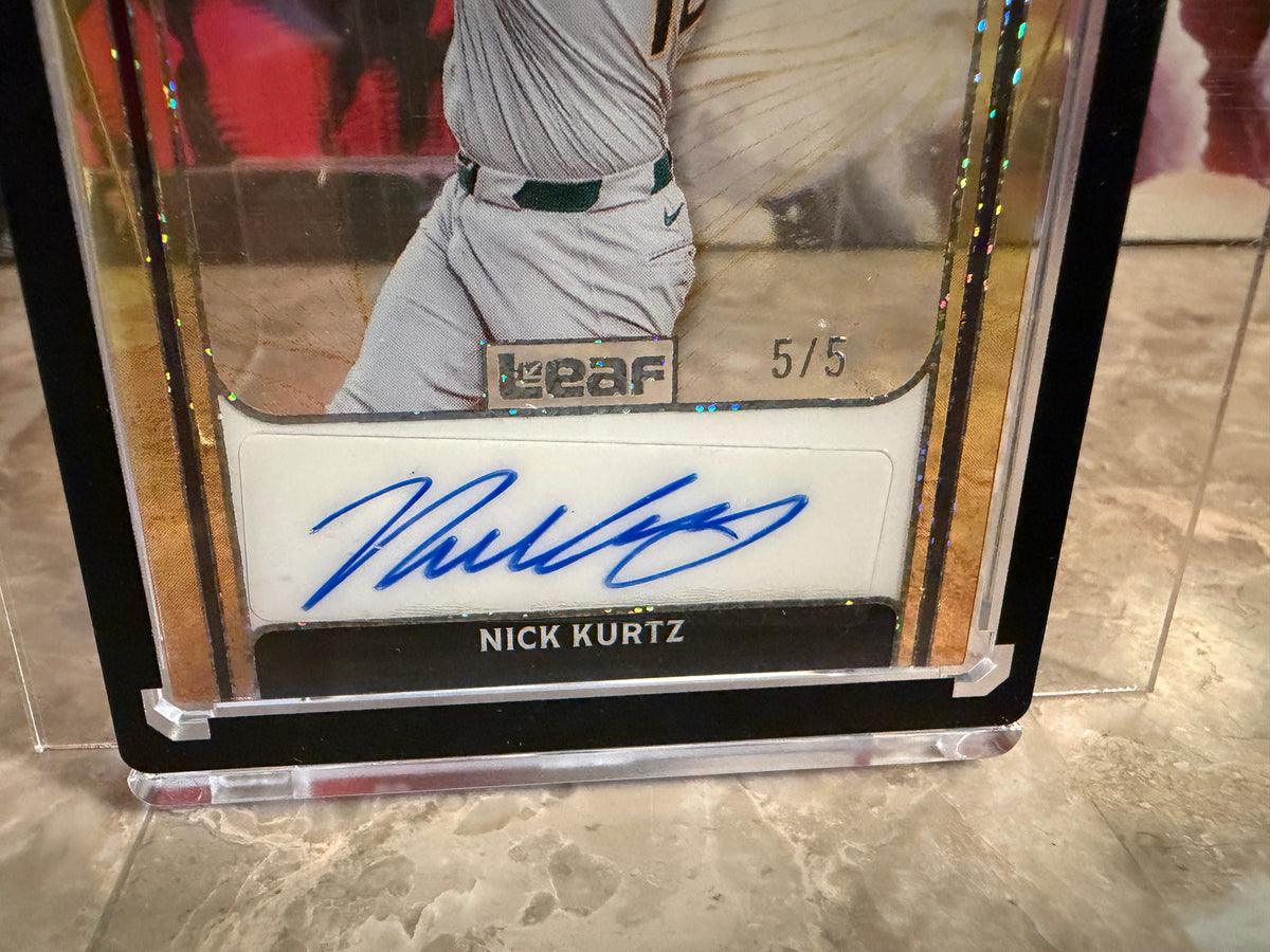 Nick Kurtz 2026 Leaf Ultimate Sports Gold Leaf Clear Auto Sparkle /6