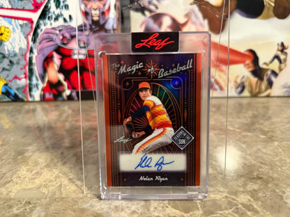 Nolan Ryan 2026 Leaf Seasons In the Sun Baseball Magic of Baseball Auto Red 1/3