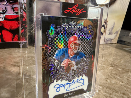Jim Kelly 2026 Leaf Signature Series Base Auto Purple Lava 1/1