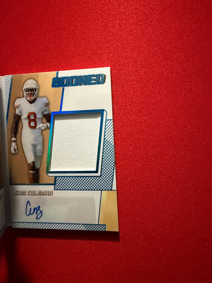 Malachi Toney Cam Coleman 2026 Leaf Trinity Double Booked Dual Patch Auto /15
