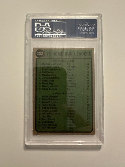 Reggie Jackson/Willie Stargell HR Leaders #202 PSA Graded VG-EX 4 (1974 Topps)