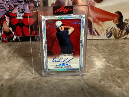 2026 Leaf Art of Sport Brooks Koepka Base Auto Platinum /7