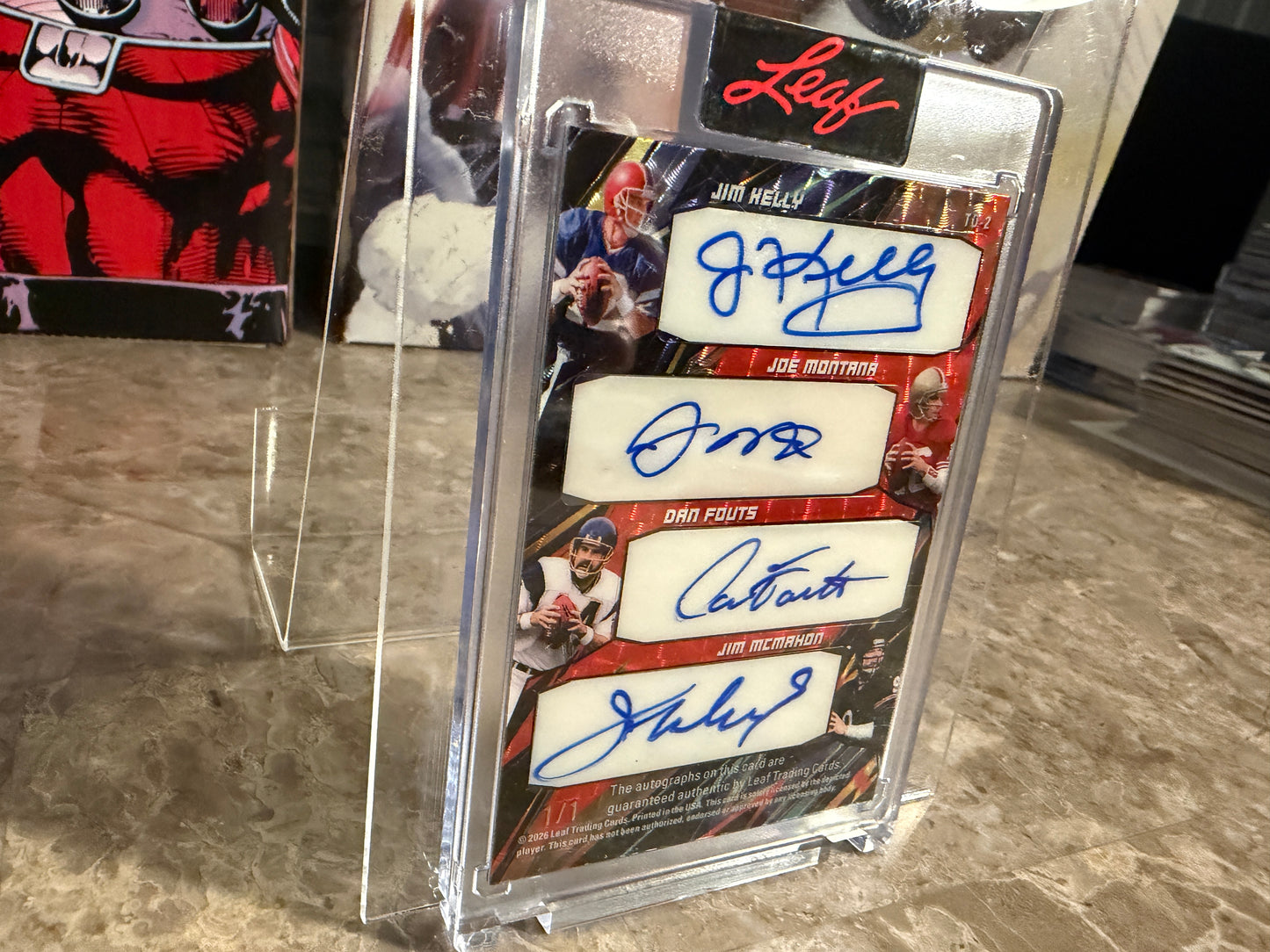 Peyton Manning Brees Favre 2026 Leaf Signature Series Ocho 8-Auto Super 1/1
