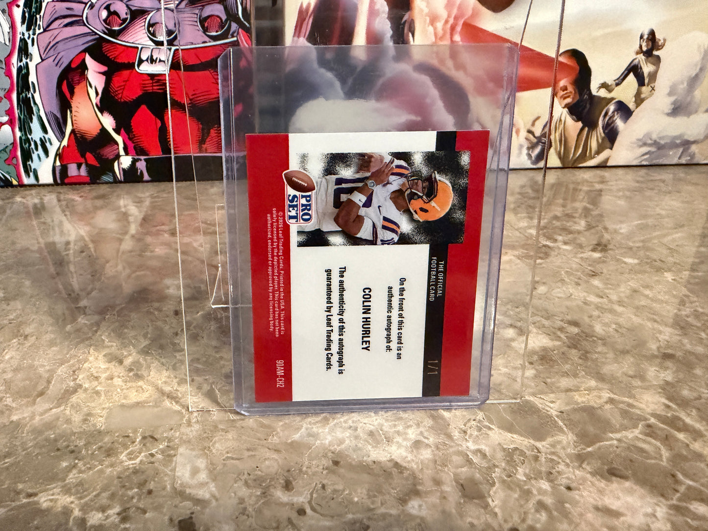 Colin Hurley 2026 Leaf Pro Set Metal 1990 Mini Auto Purple Prismatic 1/1