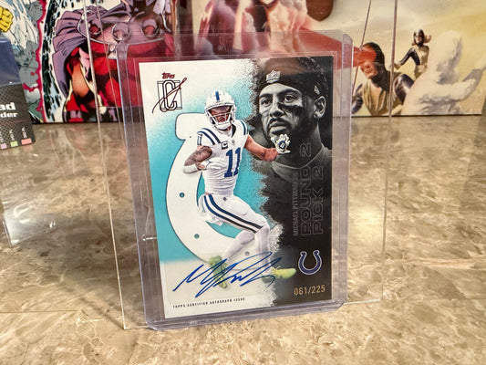 2025 Topps Signature Class Football Michael Pittman Jr. Auto Aqua /225
