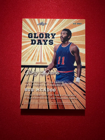 Bob McAdoo 2025 Leaf Glory of the Game Glory Days Silver Auto /40