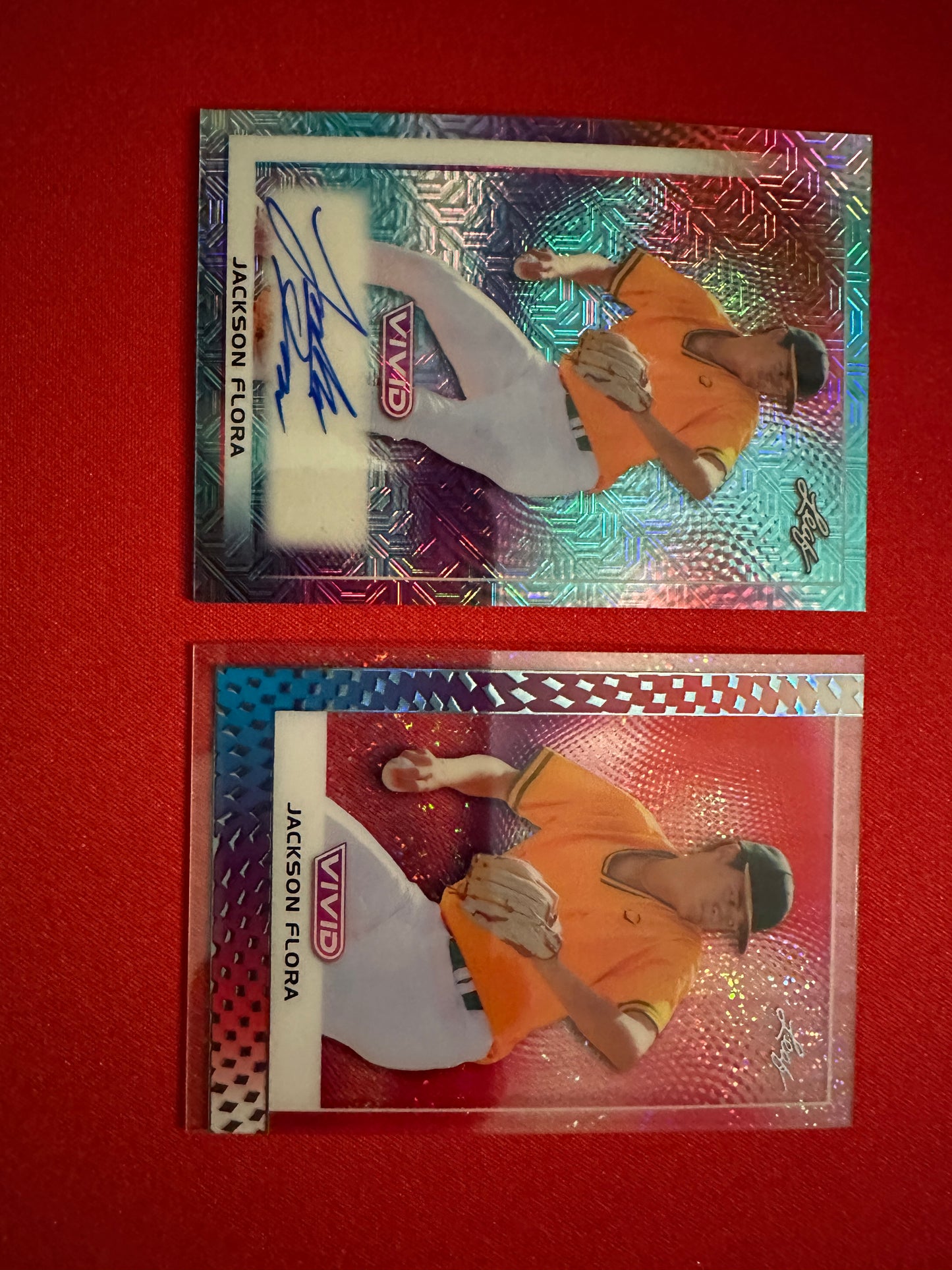 2026 Leaf Vivid Jackson Flora LOT Auto /35 Techno + 1/1 Clear Acetate UCSB