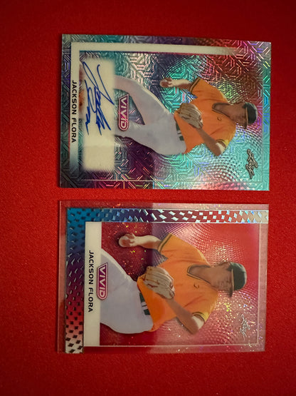 2026 Leaf Vivid Jackson Flora LOT Auto /35 Techno + 1/1 Clear Acetate UCSB