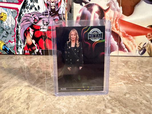 Jeanie Buss 2026 Leaf Women of Sport Stainless Black Lava 1/1